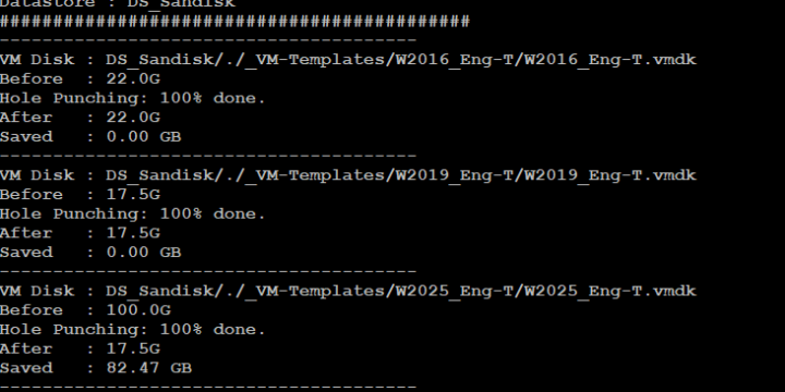 Reclaiming Space from Inflated Thin VMDK Disks After VM Export in ESXi