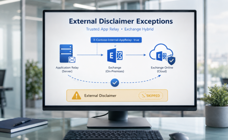 Handling External Disclaimer Exceptions for Trusted Application Relays in Exchange Hybrid Handling External Disclaimer Exceptions for Trusted Application Relays in Exchange Hybrid