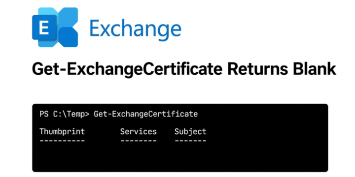 Get-ExchangeCertificate Returns Blank with a Valid Auth Certificate